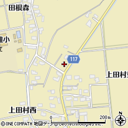 秋田県横手市大雄上田村東77周辺の地図