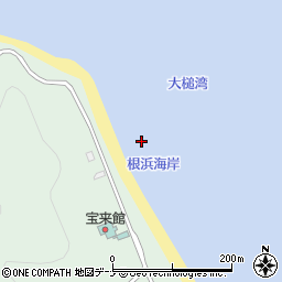 根浜海岸周辺の地図