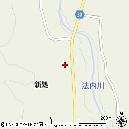 秋田県由利本荘市東由利法内新処8周辺の地図