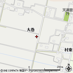 秋田県横手市上八丁周辺の地図