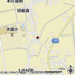秋田県横手市大雄上田村東37周辺の地図