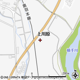 秋田県横手市睦成上川原周辺の地図