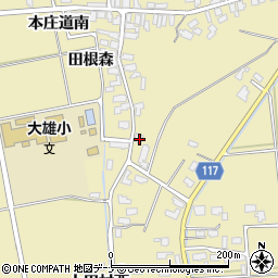 秋田県横手市大雄上田村東34周辺の地図