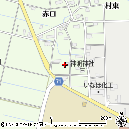 秋田県横手市静町周辺の地図