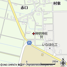 秋田県横手市静町長田周辺の地図