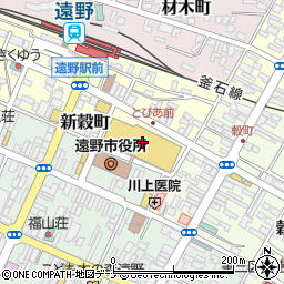 遠野市役所とぴあ庁舎周辺の地図