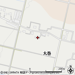 秋田県横手市上八丁大巻周辺の地図