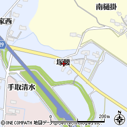 秋田県横手市塚堀塚腰周辺の地図