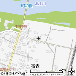 岩手県北上市二子町上瀬打場周辺の地図