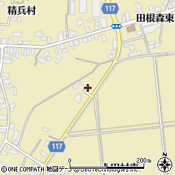 秋田県横手市大雄上田村東156周辺の地図