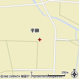 秋田県横手市大雄平柳周辺の地図
