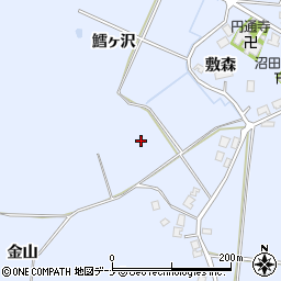 秋田県由利本荘市西目町沼田周辺の地図