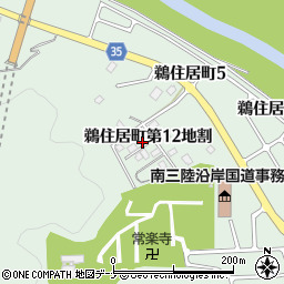 岩手県釜石市鵜住居町第１２地割周辺の地図