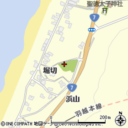 秋田県由利本荘市西目町出戸堀切周辺の地図