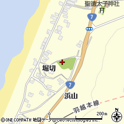 秋田県由利本荘市西目町出戸（堀切）周辺の地図