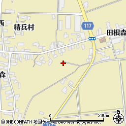 秋田県横手市大雄上田村東50周辺の地図