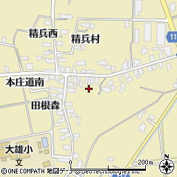 秋田県横手市大雄上田村東9周辺の地図