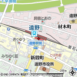 遠野駅周辺の地図