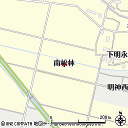 秋田県横手市下八丁（南松林）周辺の地図