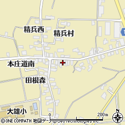 秋田県横手市大雄上田村東1周辺の地図