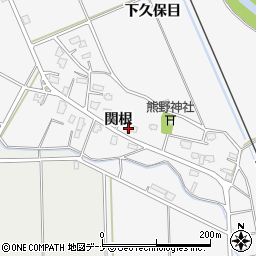 秋田県横手市睦成関根周辺の地図