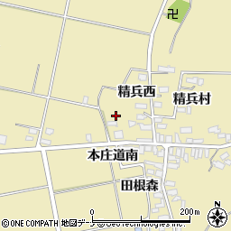 秋田県横手市大雄精兵西56周辺の地図