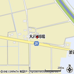 秋田県横手市大雄大戸川端周辺の地図