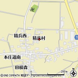 秋田県横手市大雄精兵村周辺の地図