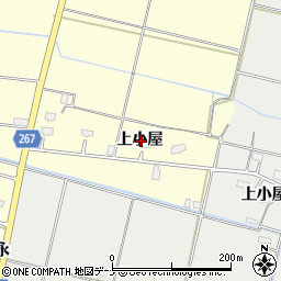 秋田県横手市下八丁上小屋周辺の地図