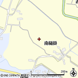 秋田県横手市下八丁北樋掛周辺の地図