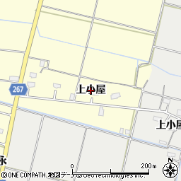 秋田県横手市下八丁（上小屋）周辺の地図