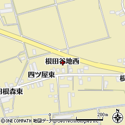 秋田県横手市大雄根田谷地西周辺の地図