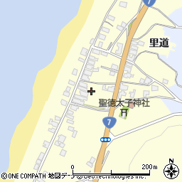 秋田県由利本荘市西目町出戸里道20周辺の地図