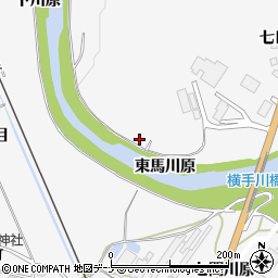 秋田県横手市睦成東馬川原周辺の地図