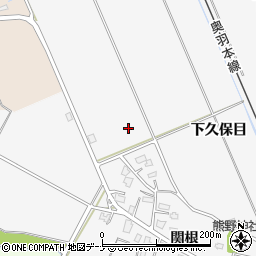 秋田県横手市睦成下久保目周辺の地図