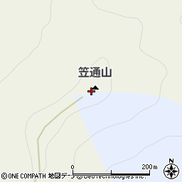 笠通山周辺の地図