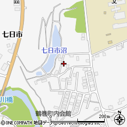 秋田県横手市睦成七日市周辺の地図