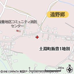 岩手県遠野市土淵町飯豊１地割16周辺の地図