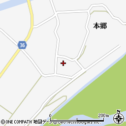 秋田県横手市大森町本郷43周辺の地図