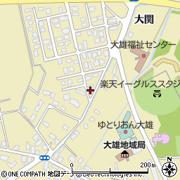 秋田県横手市大雄三村412-2周辺の地図