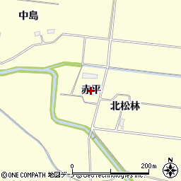 秋田県横手市下八丁（赤平）周辺の地図
