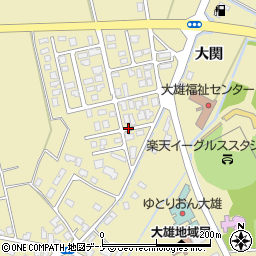 秋田県横手市大雄三村周辺の地図