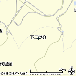秋田県由利本荘市葛法（下二ツ分）周辺の地図