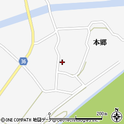 秋田県横手市大森町本郷25周辺の地図