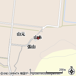 秋田県由利本荘市鮎瀬山本周辺の地図