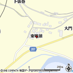 秋田県由利本荘市南福田東鳴瀬周辺の地図
