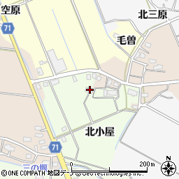 秋田県横手市静町北小屋周辺の地図