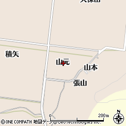 秋田県由利本荘市鮎瀬山元周辺の地図