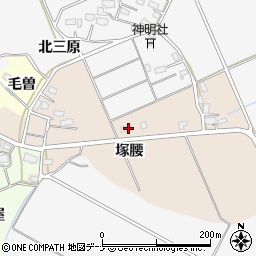 秋田県横手市杉目塚腰周辺の地図