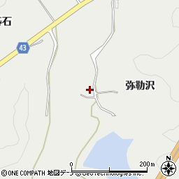 秋田県由利本荘市船岡弥勒沢周辺の地図